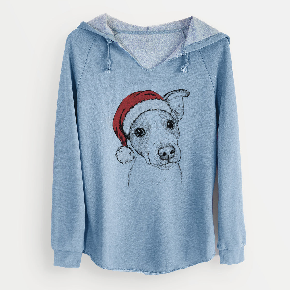 Santa Bosse the Jack Russell Terrier - Cali Wave Hooded Sweatshirt