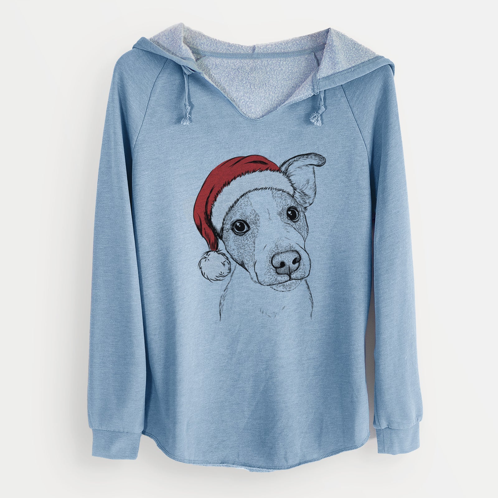 Santa Bosse the Jack Russell Terrier - Cali Wave Hooded Sweatshirt