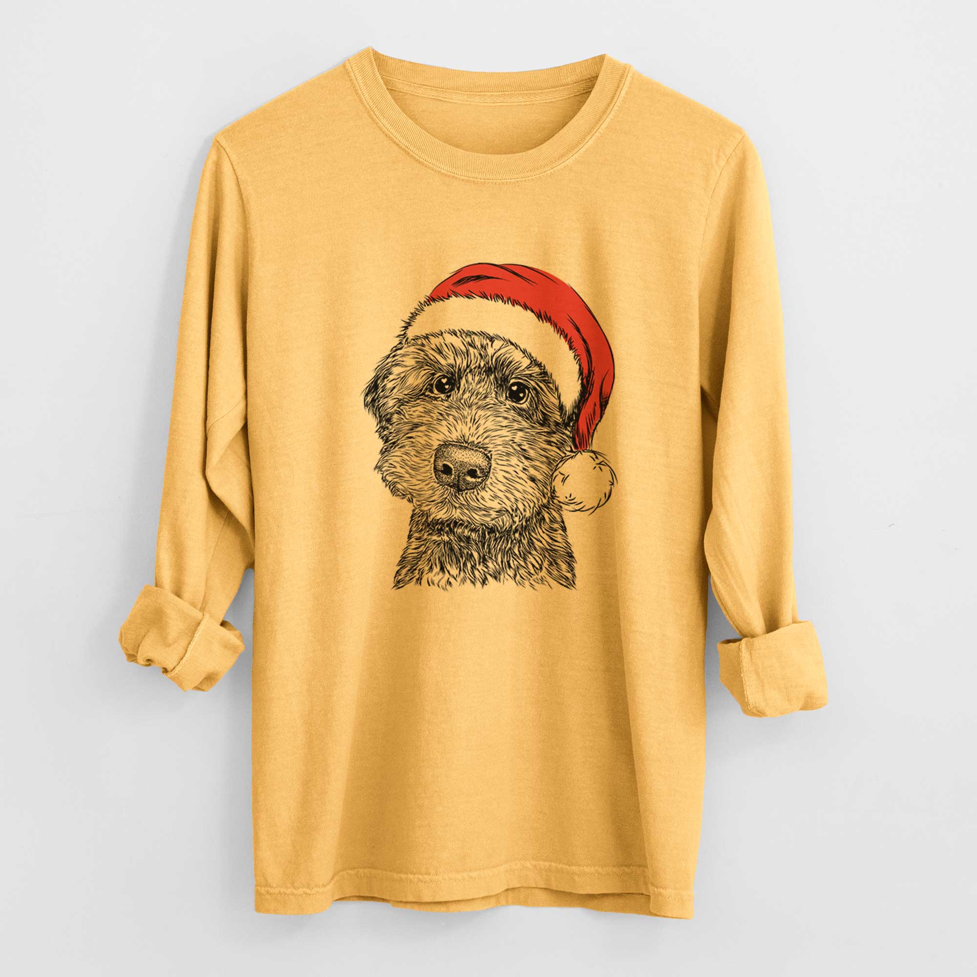 Santa Bowser the Whoodle - Heavyweight 100% Cotton Long Sleeve