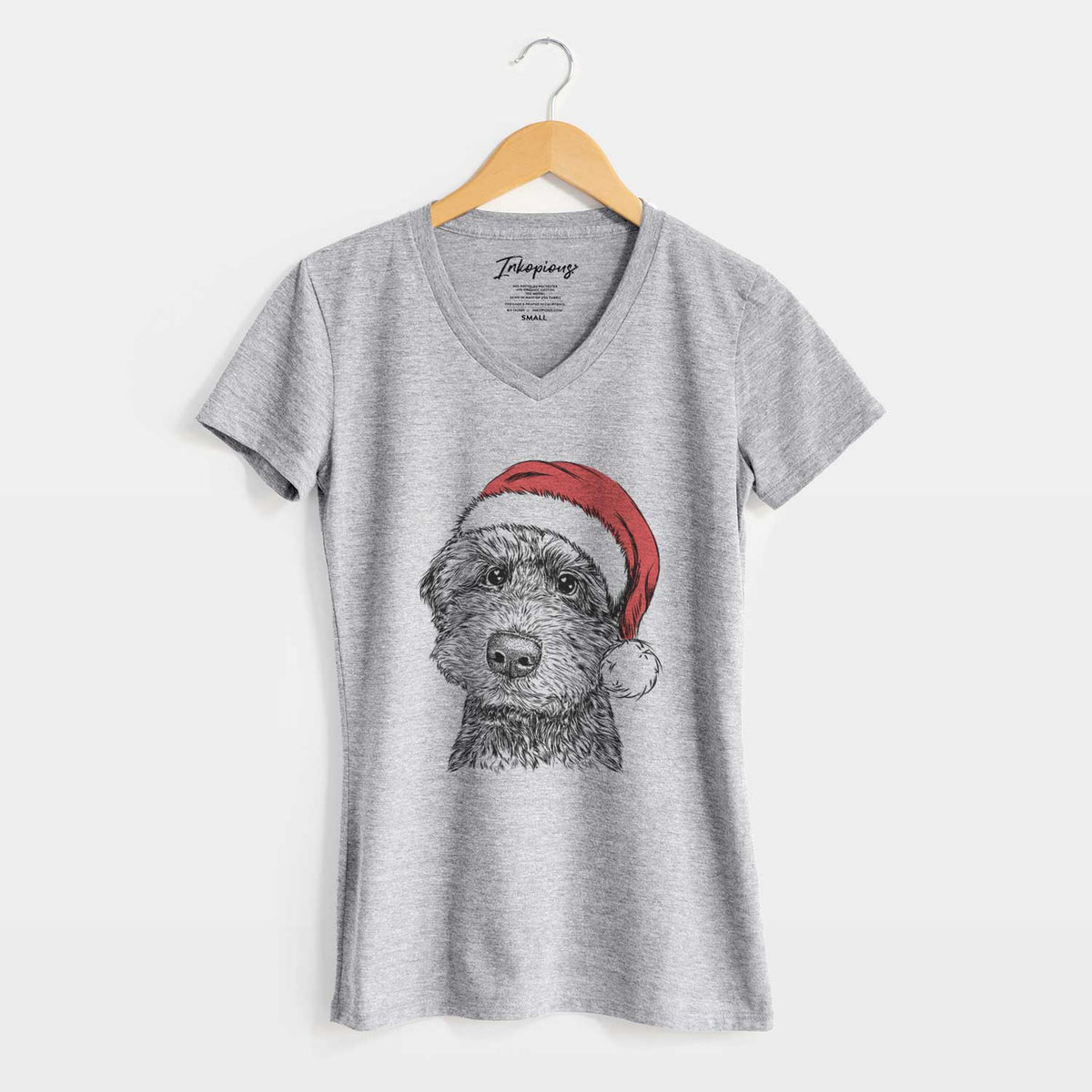 Santa Bowser the Whoodle - Women's V-neck Shirt