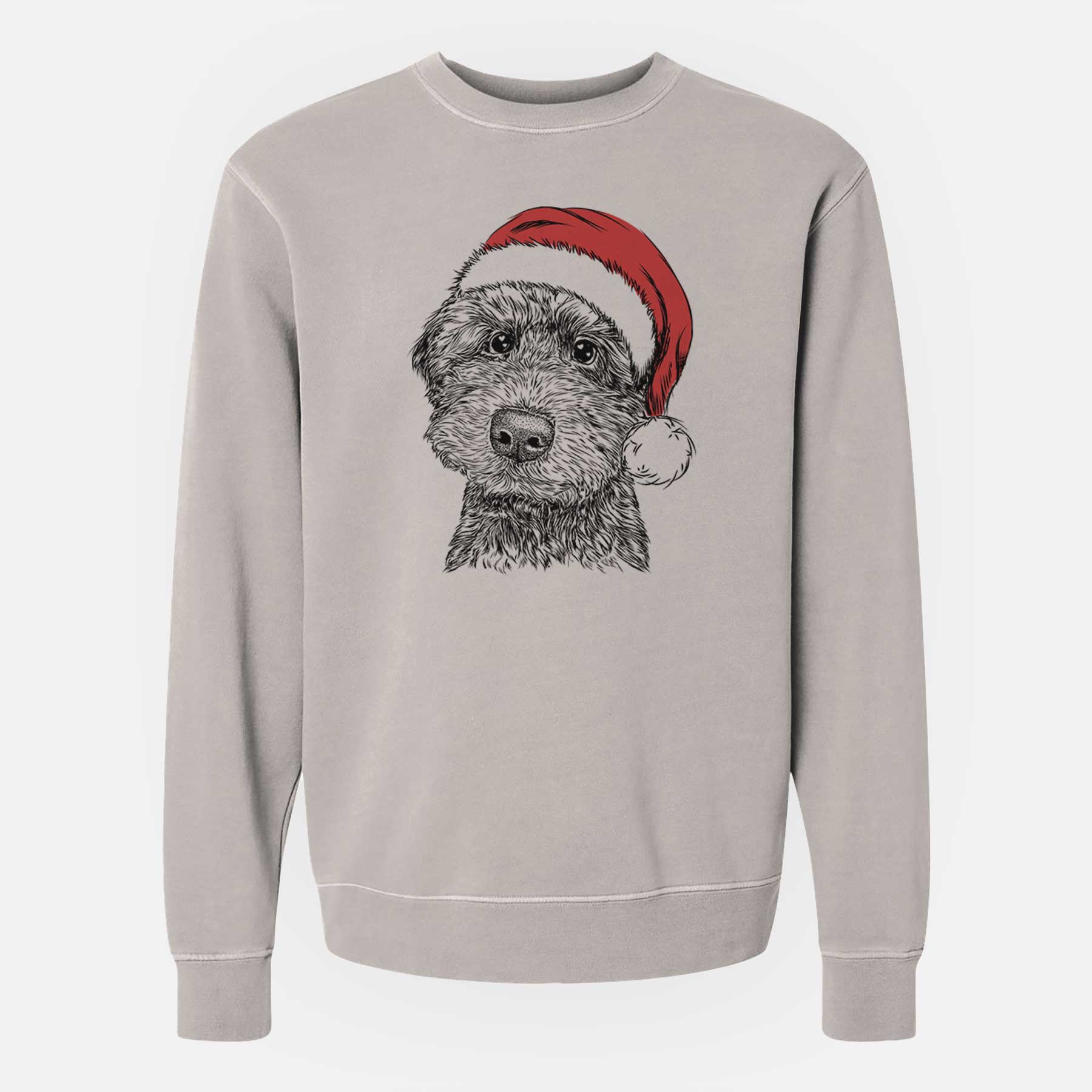 Santa Bowser the Whoodle - Unisex Pigment Dyed Crew Sweatshirt