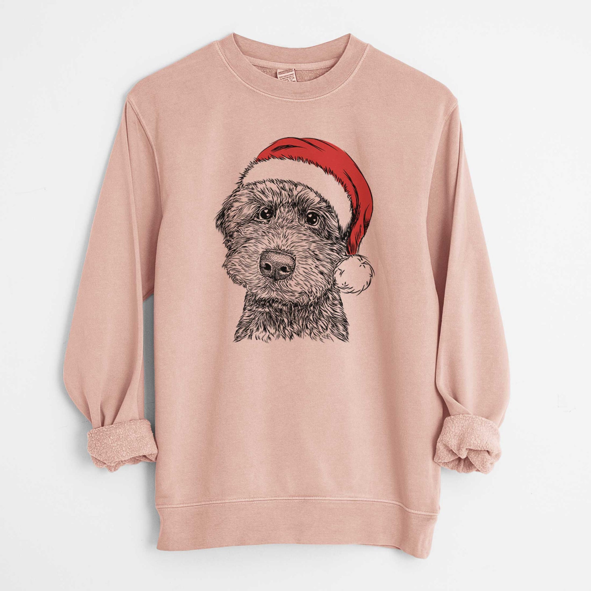 Santa Bowser the Whoodle - Unisex Pigment Dyed Crew Sweatshirt