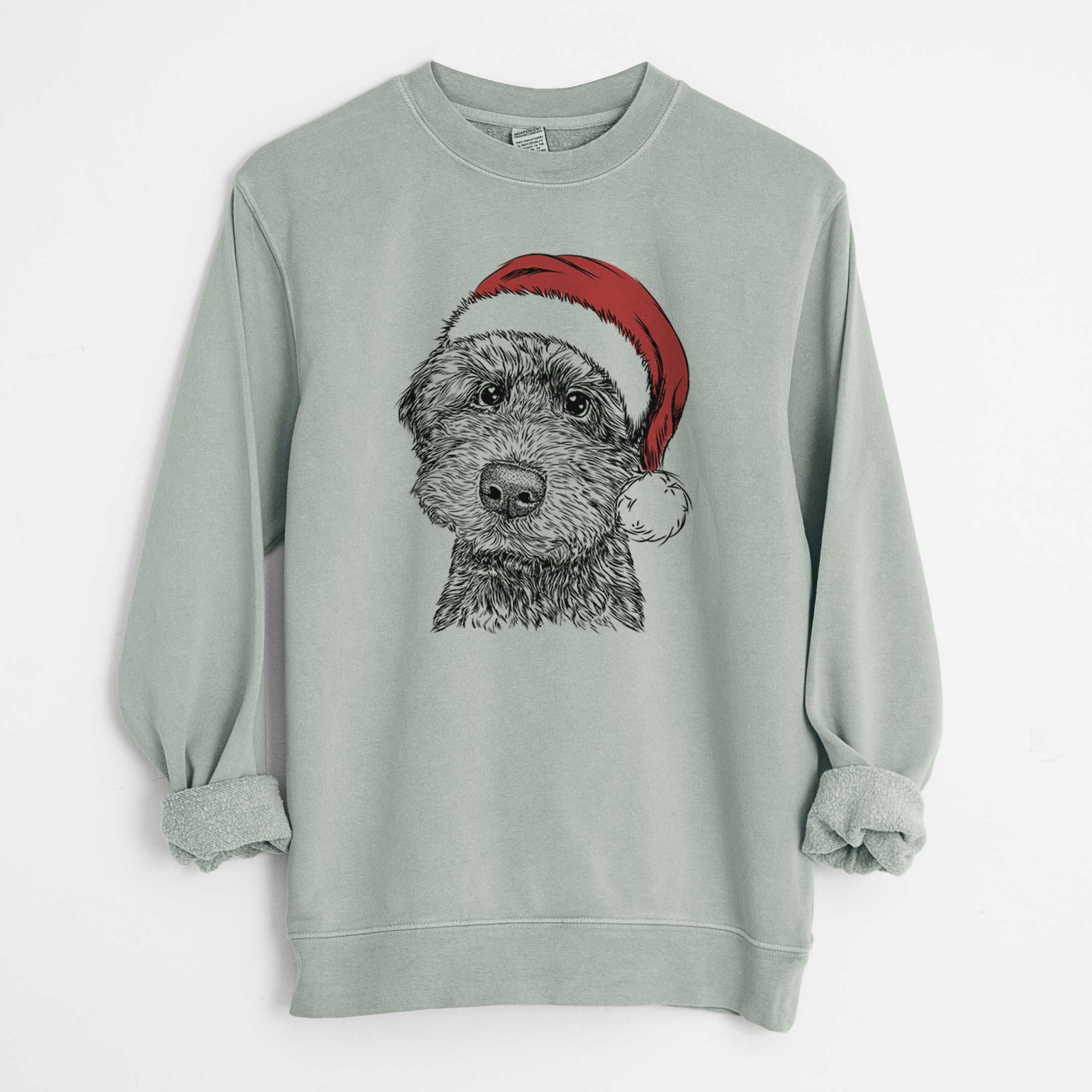 Santa Bowser the Whoodle - Unisex Pigment Dyed Crew Sweatshirt