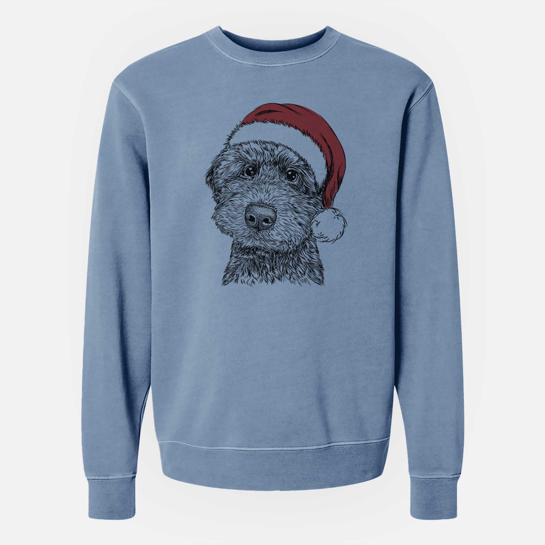 Santa Bowser the Whoodle - Unisex Pigment Dyed Crew Sweatshirt