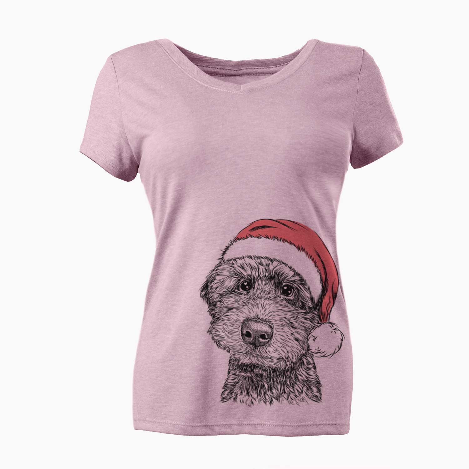 Santa Bowser the Whoodle - Women's V-neck Shirt