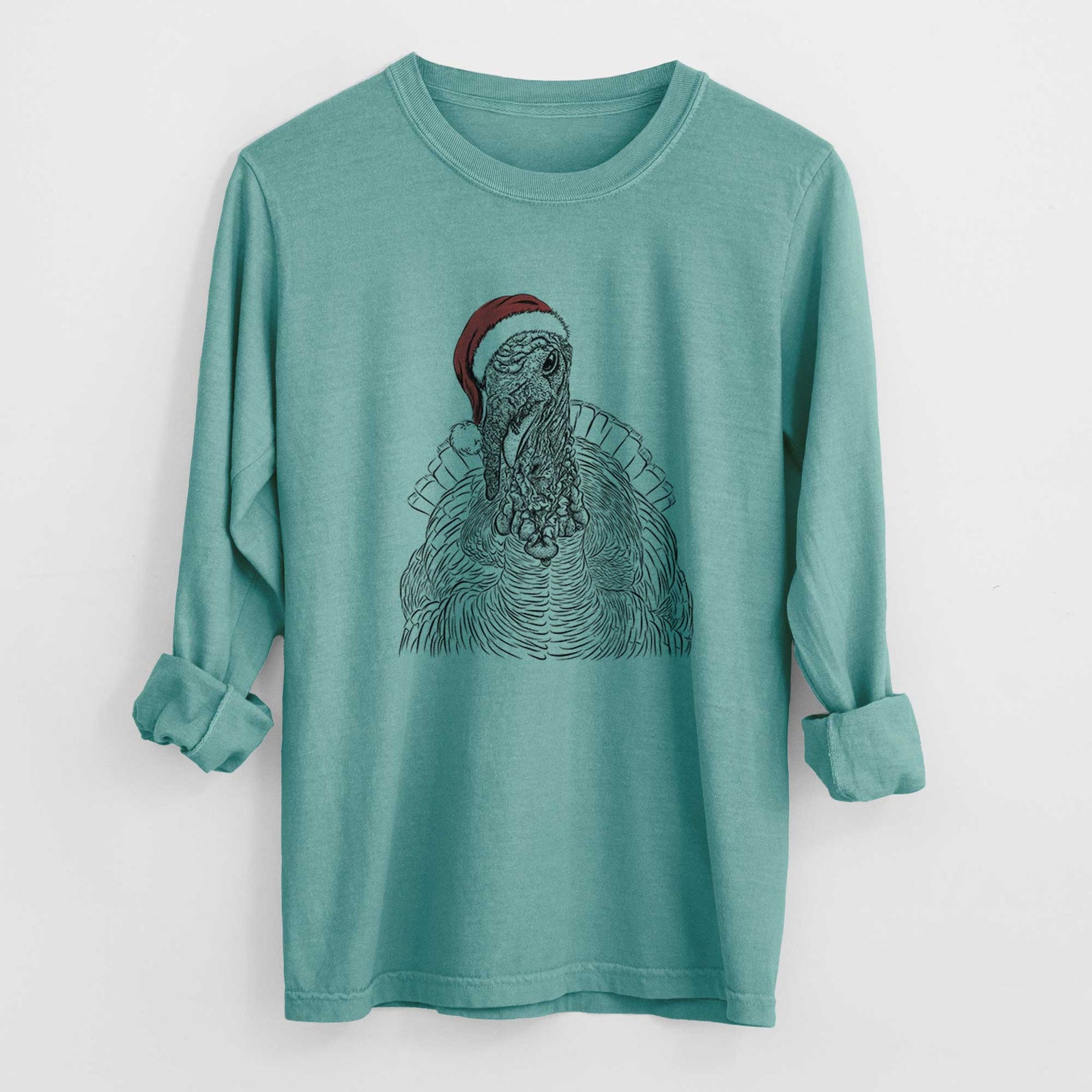 Santa Brady the Turkey - Heavyweight 100% Cotton Long Sleeve