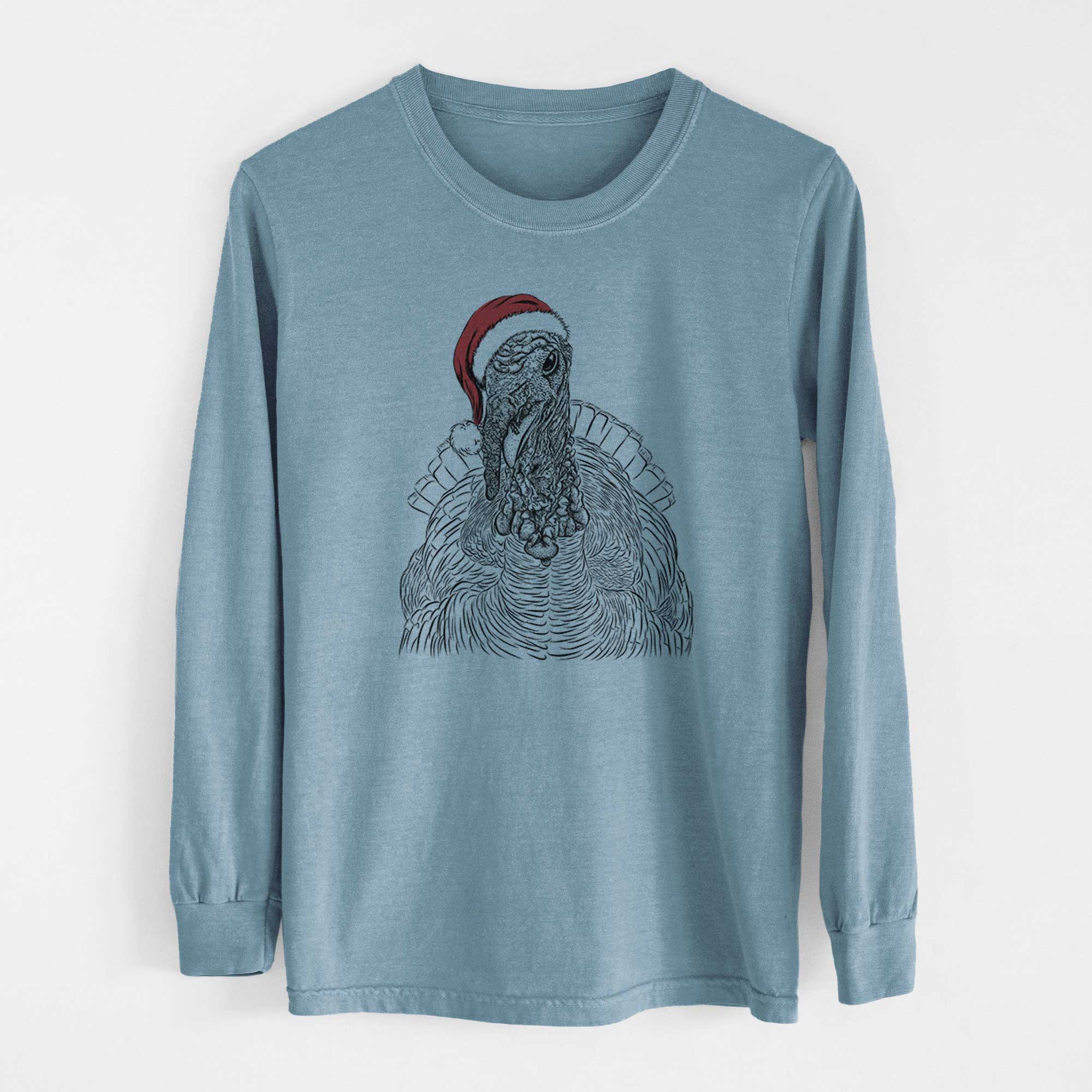 Santa Brady the Turkey - Heavyweight 100% Cotton Long Sleeve