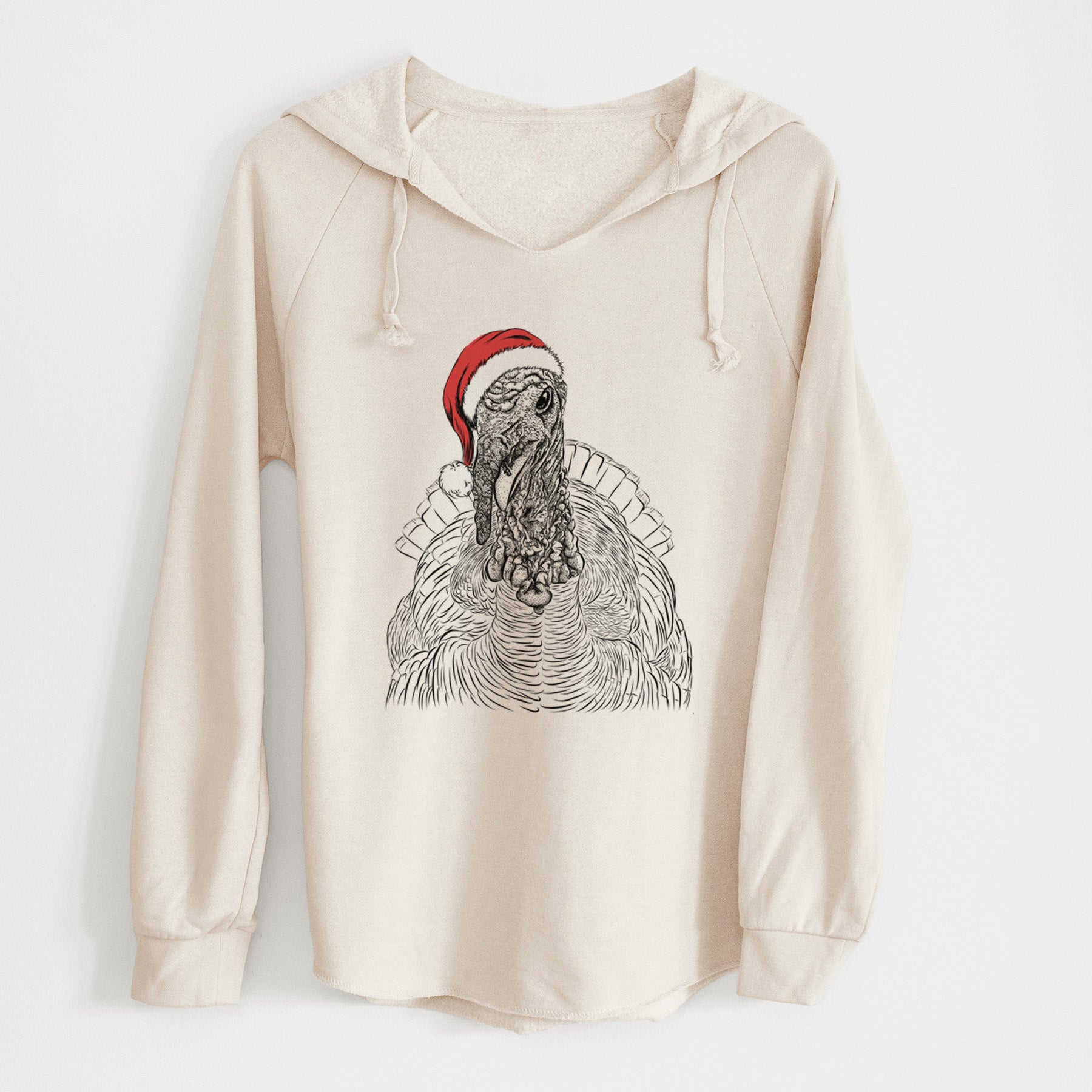 Santa Brady the Turkey - Cali Wave Hooded Sweatshirt