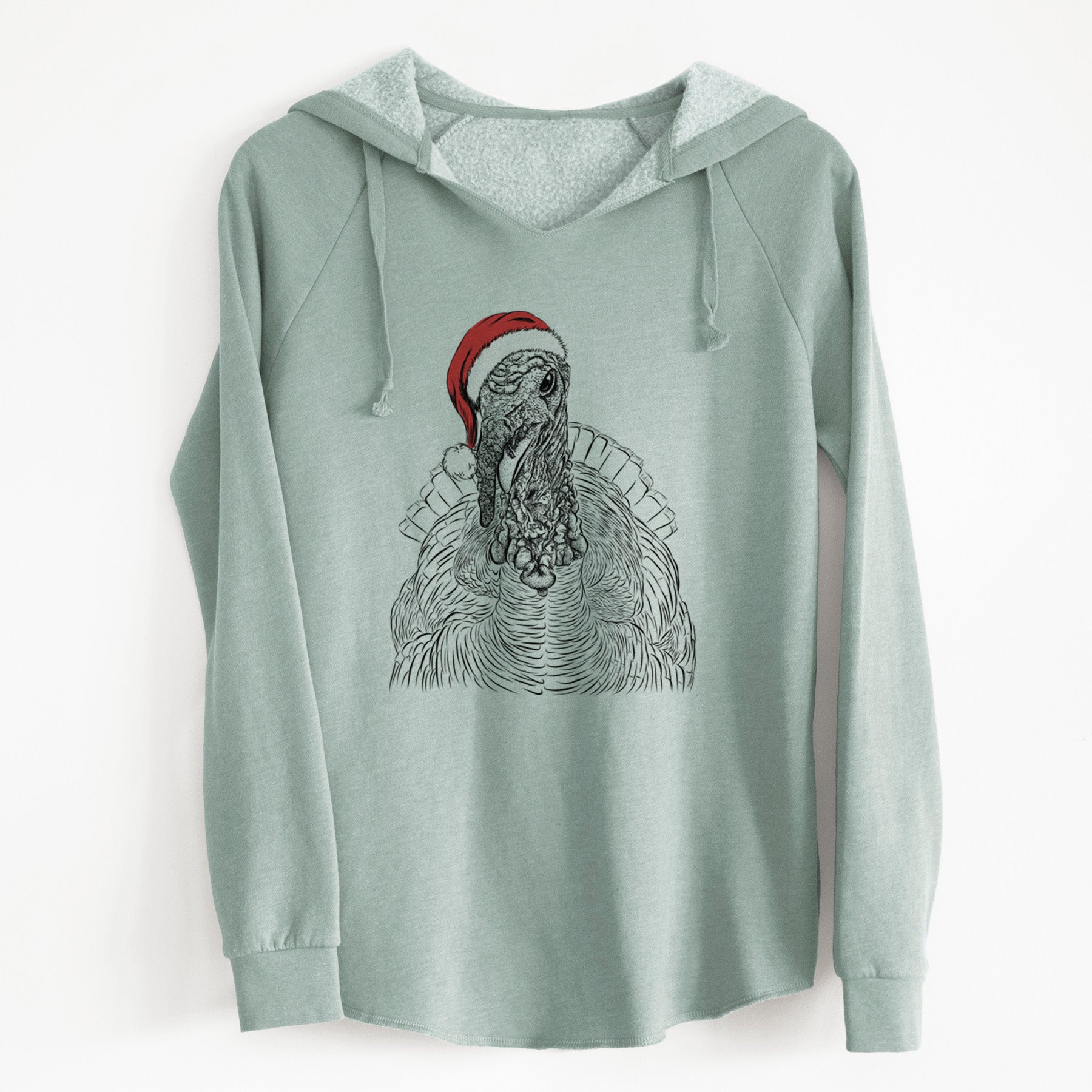 Santa Brady the Turkey - Cali Wave Hooded Sweatshirt