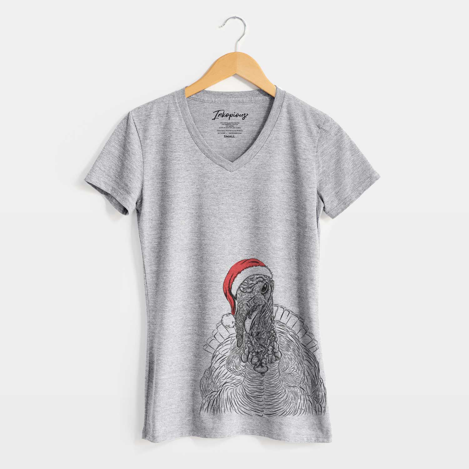 Santa Brady the Turkey - Women's V-neck Shirt