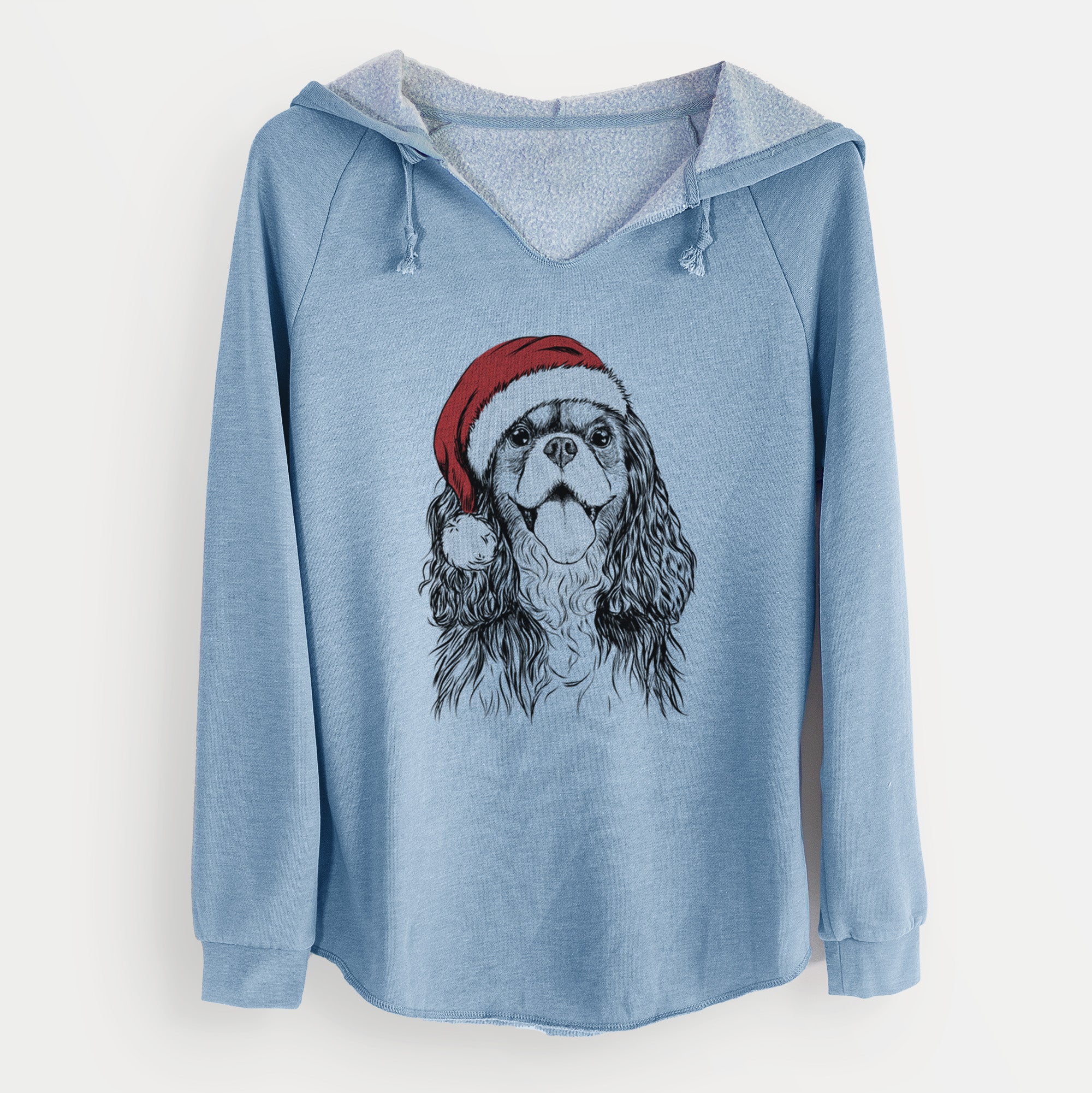 Santa Brandy the Cavalier King Charles Spaniel - Cali Wave Hooded Sweatshirt