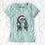 Santa Brandy the Cavalier King Charles Spaniel - Women's V-neck Shirt