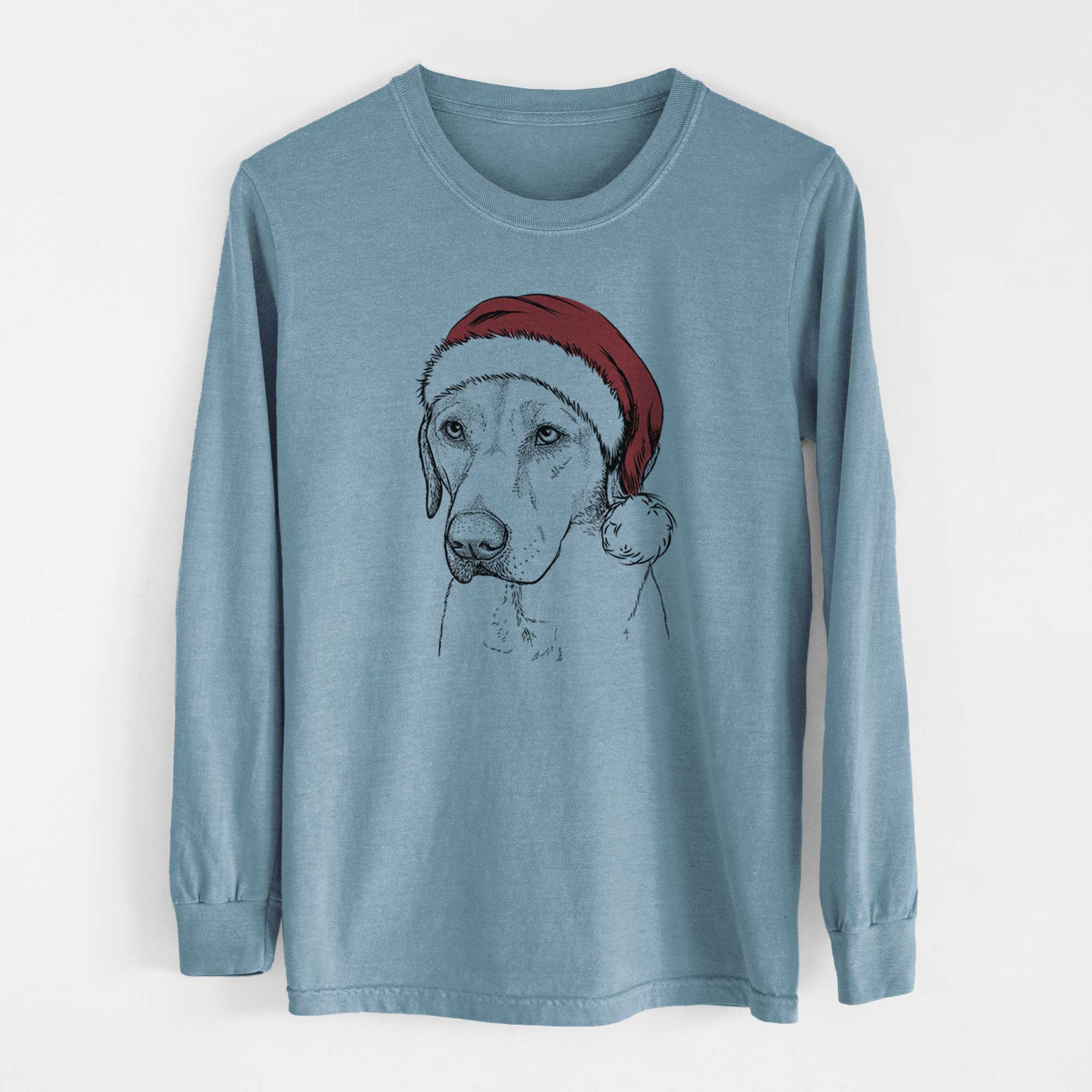 Santa Braxton the Yellow Lab - Heavyweight 100% Cotton Long Sleeve