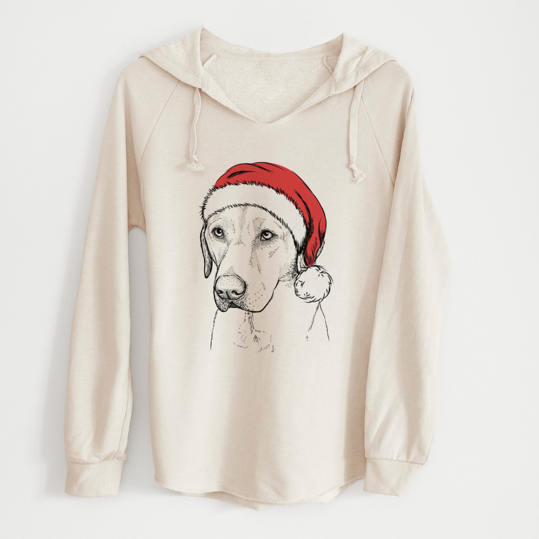 Santa Braxton the Yellow Lab - Cali Wave Hooded Sweatshirt