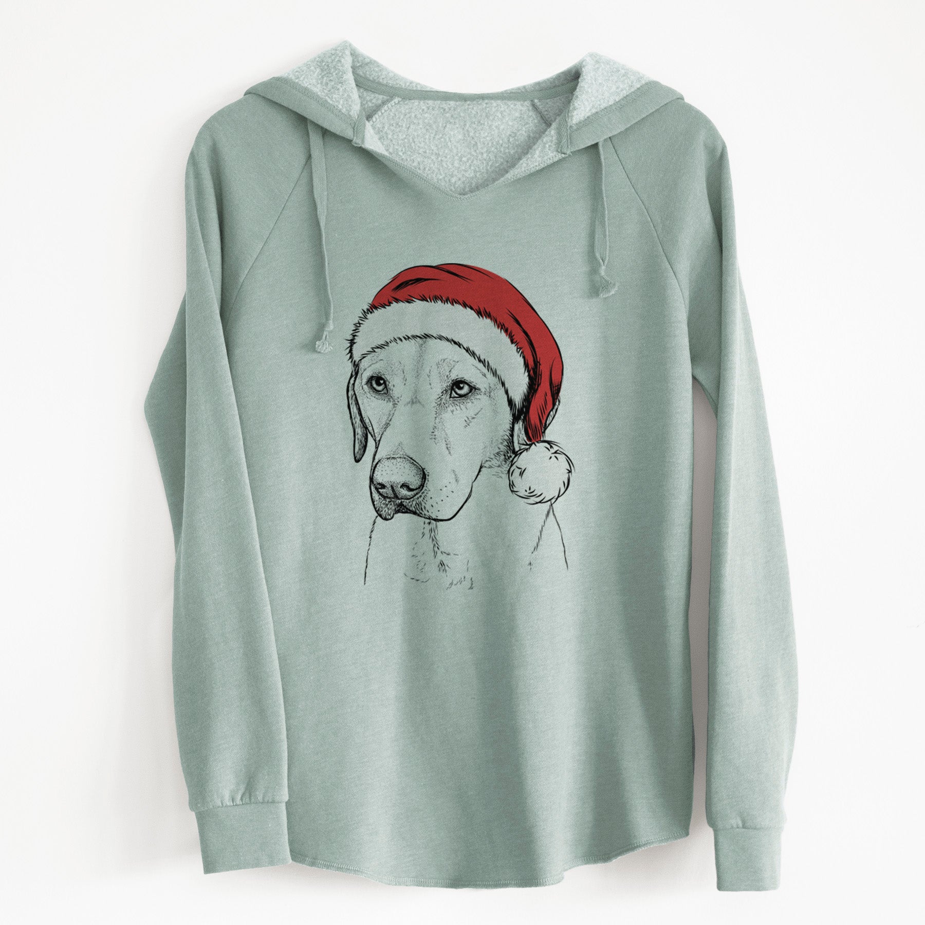 Santa Braxton the Yellow Lab - Cali Wave Hooded Sweatshirt