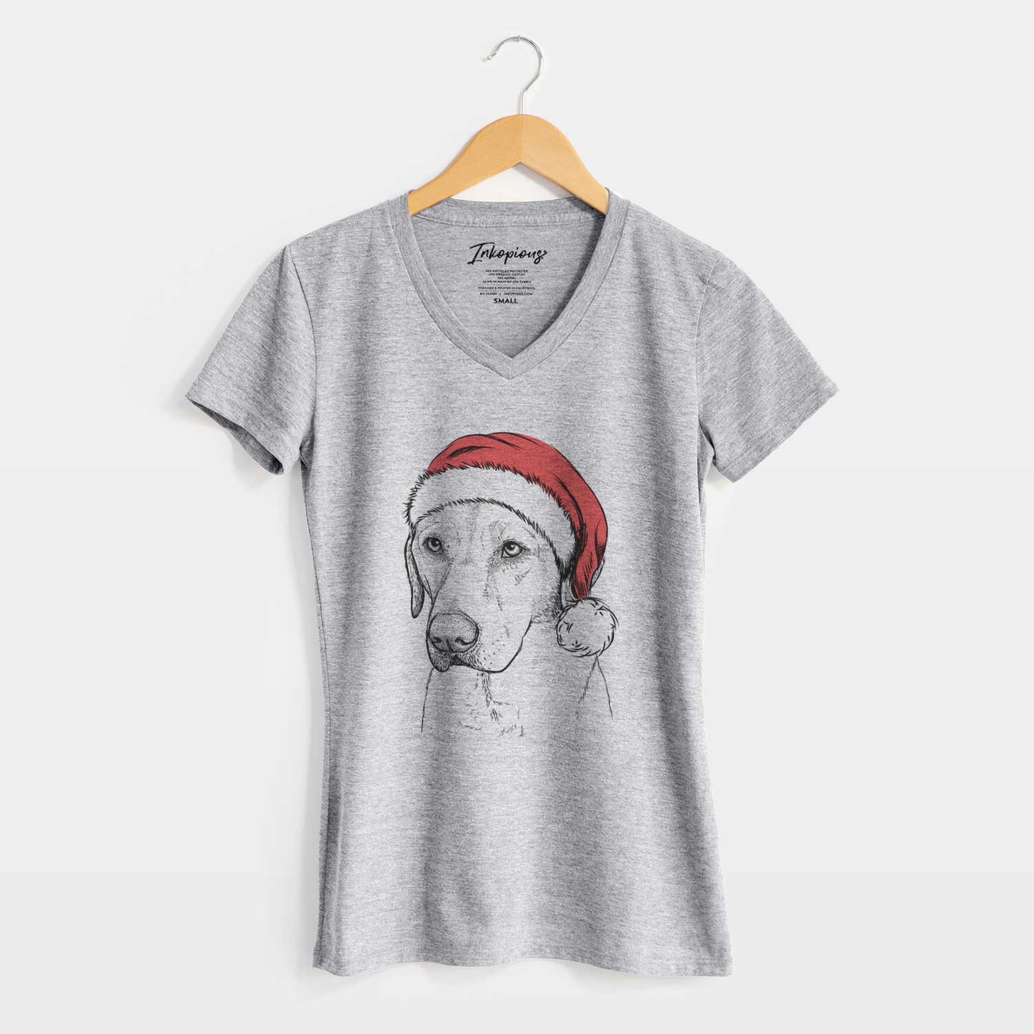 Santa Braxton the Yellow Lab - Women's V-neck Shirt