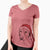 Santa Braxton the Yellow Lab - Women's V-neck Shirt