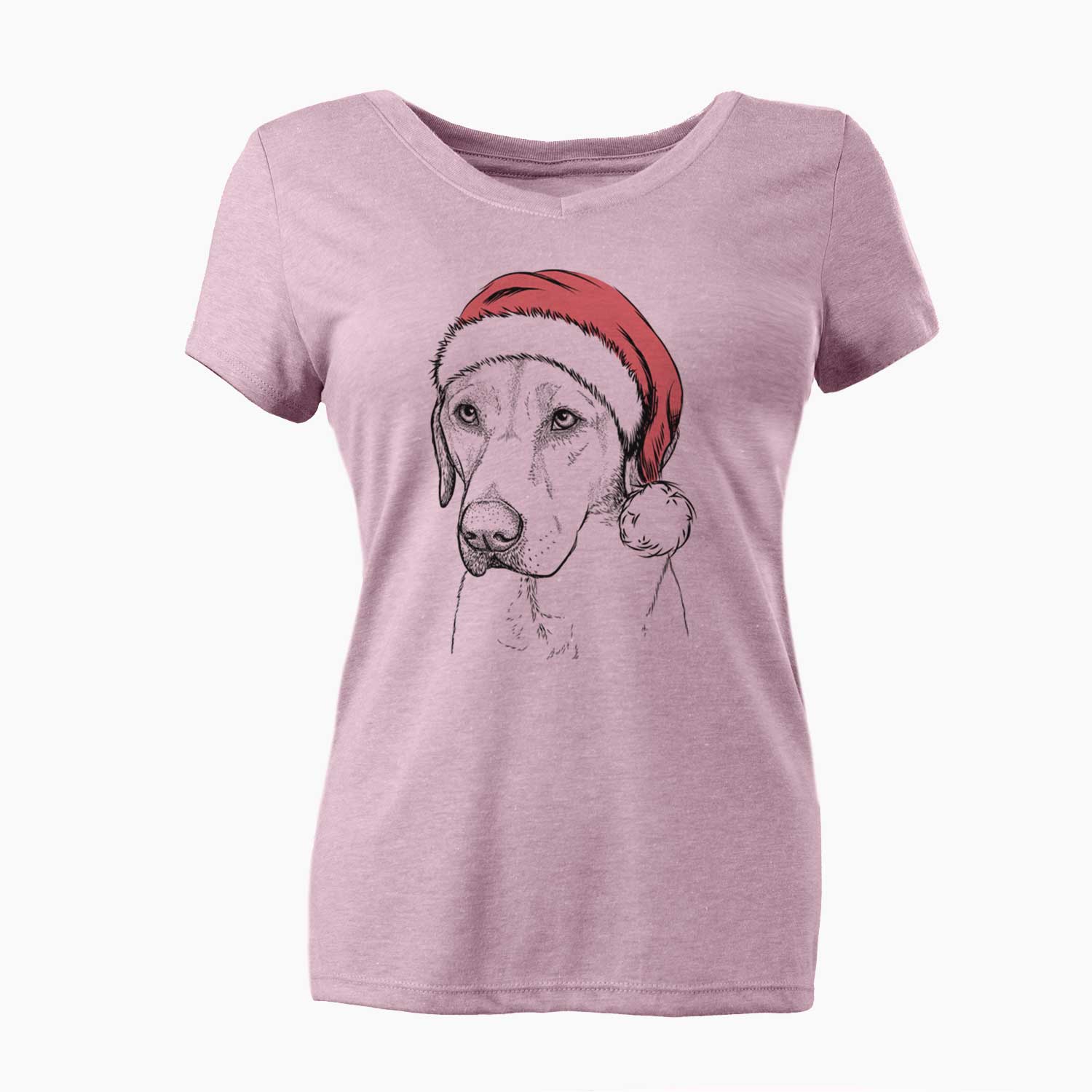 Santa Braxton the Yellow Lab - Women's V-neck Shirt