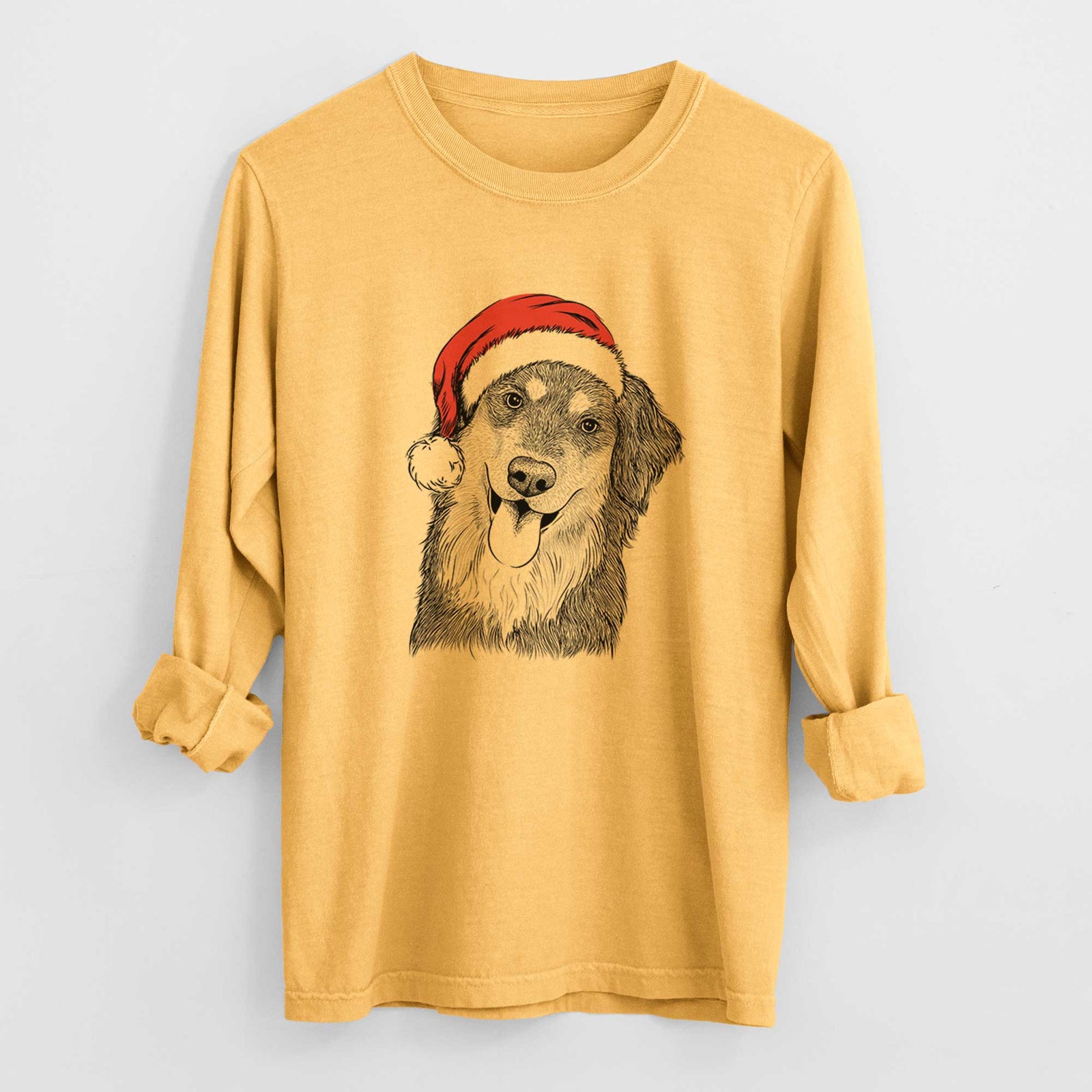 Santa Brodie the Golden Aussie - Heavyweight 100% Cotton Long Sleeve
