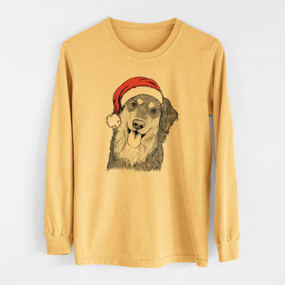 Santa Brodie the Golden Aussie - Heavyweight 100% Cotton Long Sleeve