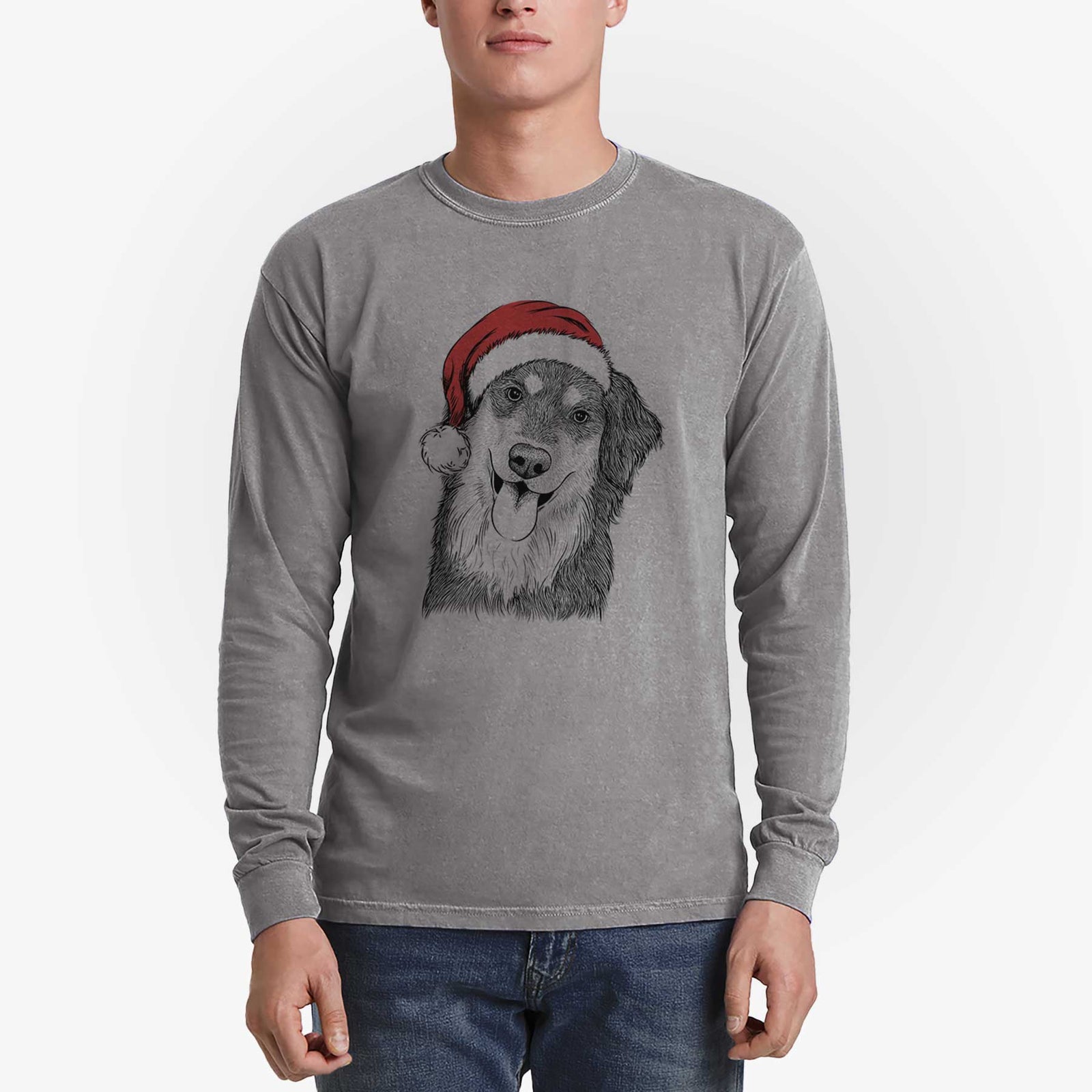 Santa Brodie the Golden Aussie - Heavyweight 100% Cotton Long Sleeve