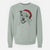 Santa BrookLyn the Staffordshire Bull Terrier - Unisex Pigment Dyed Crew Sweatshirt