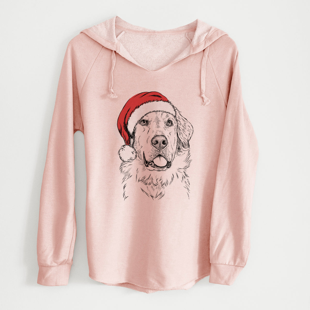 Santa Brophy the Great Pyrenees - Cali Wave Hooded Sweatshirt