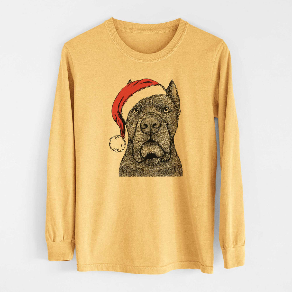 Santa Bruno the Cane Corso - Heavyweight 100% Cotton Long Sleeve