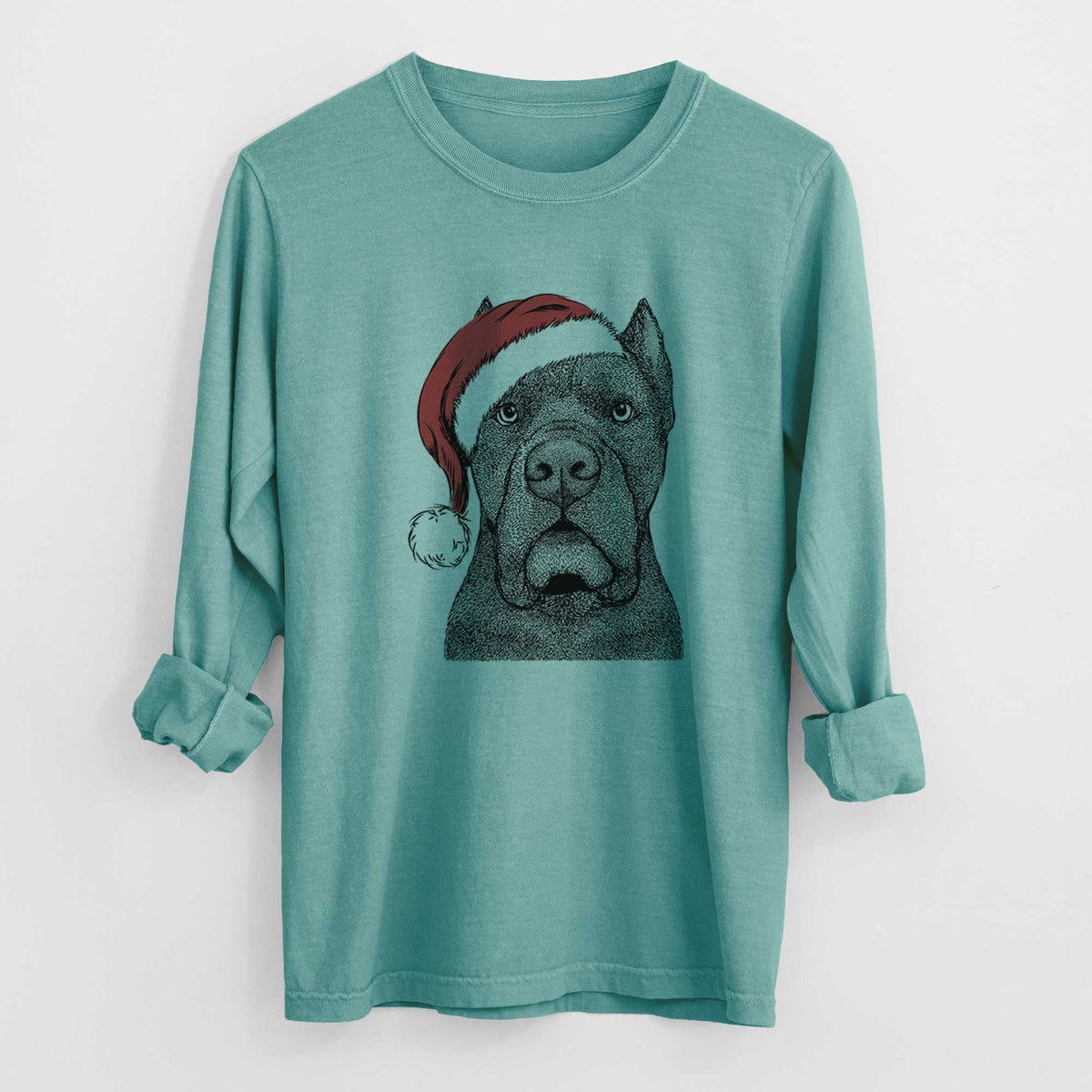 Santa Bruno the Cane Corso - Heavyweight 100% Cotton Long Sleeve
