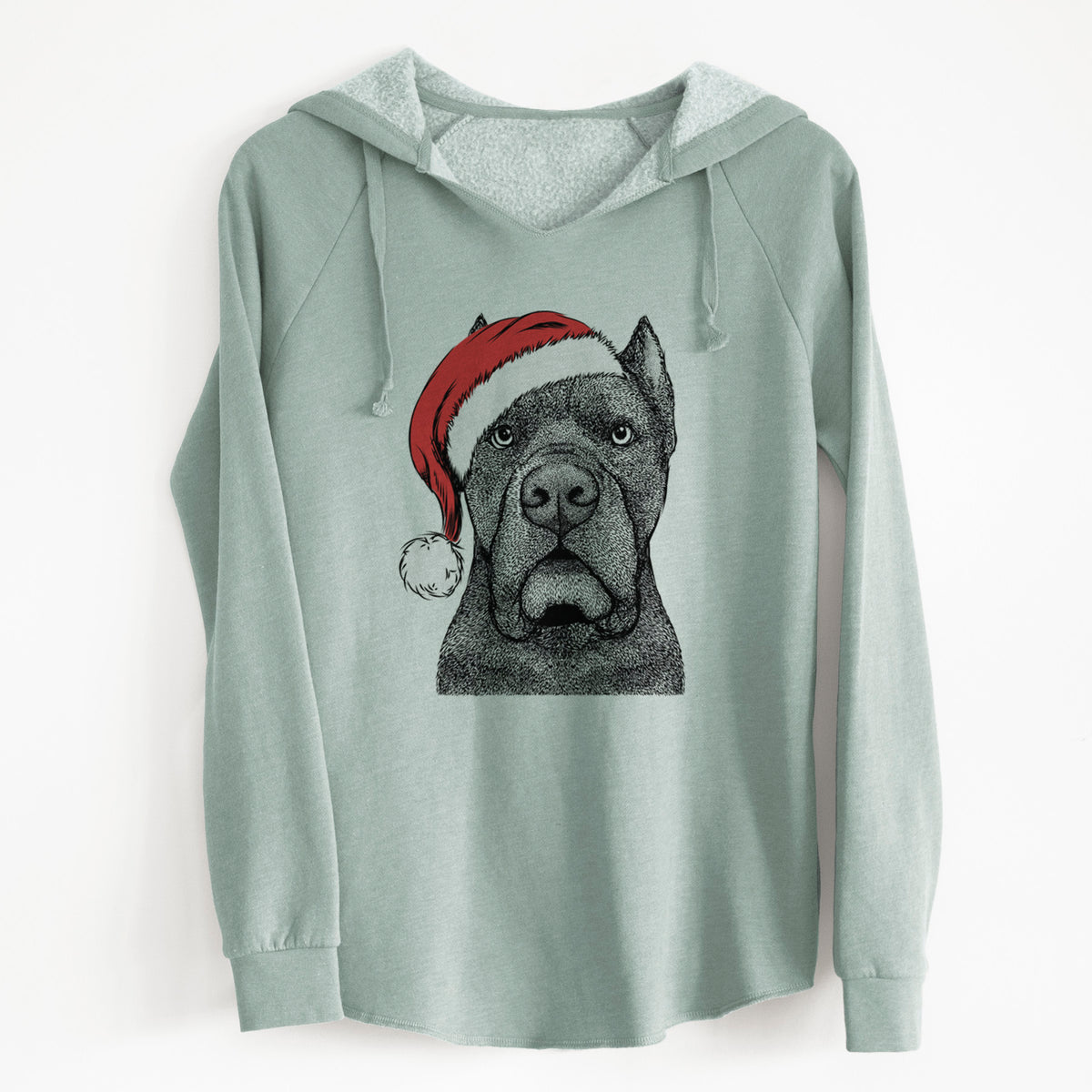 Santa Bruno the Cane Corso - Cali Wave Hooded Sweatshirt