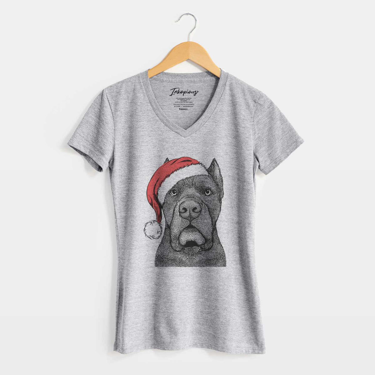 Santa Bruno the Cane Corso - Women's V-neck Shirt