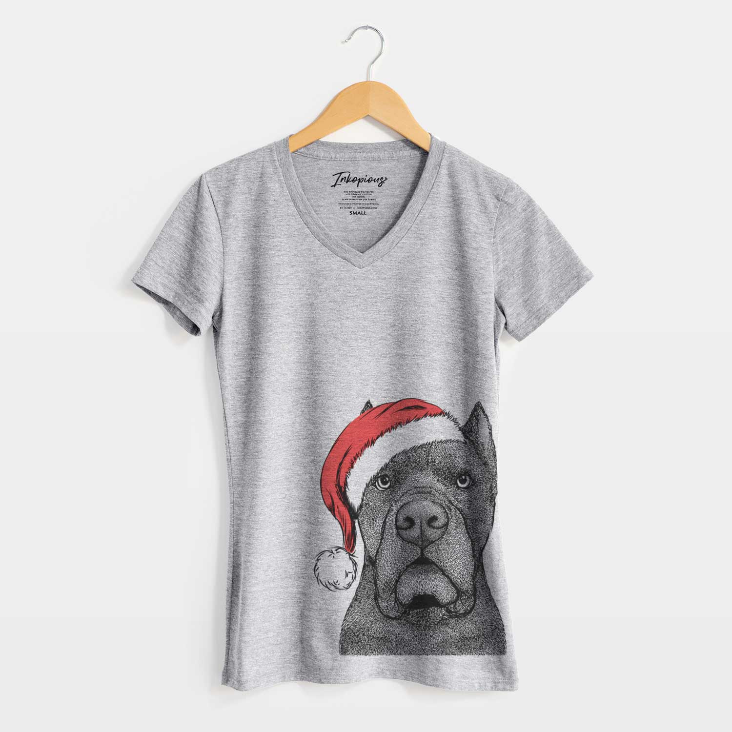 Santa Bruno the Cane Corso - Women's V-neck Shirt