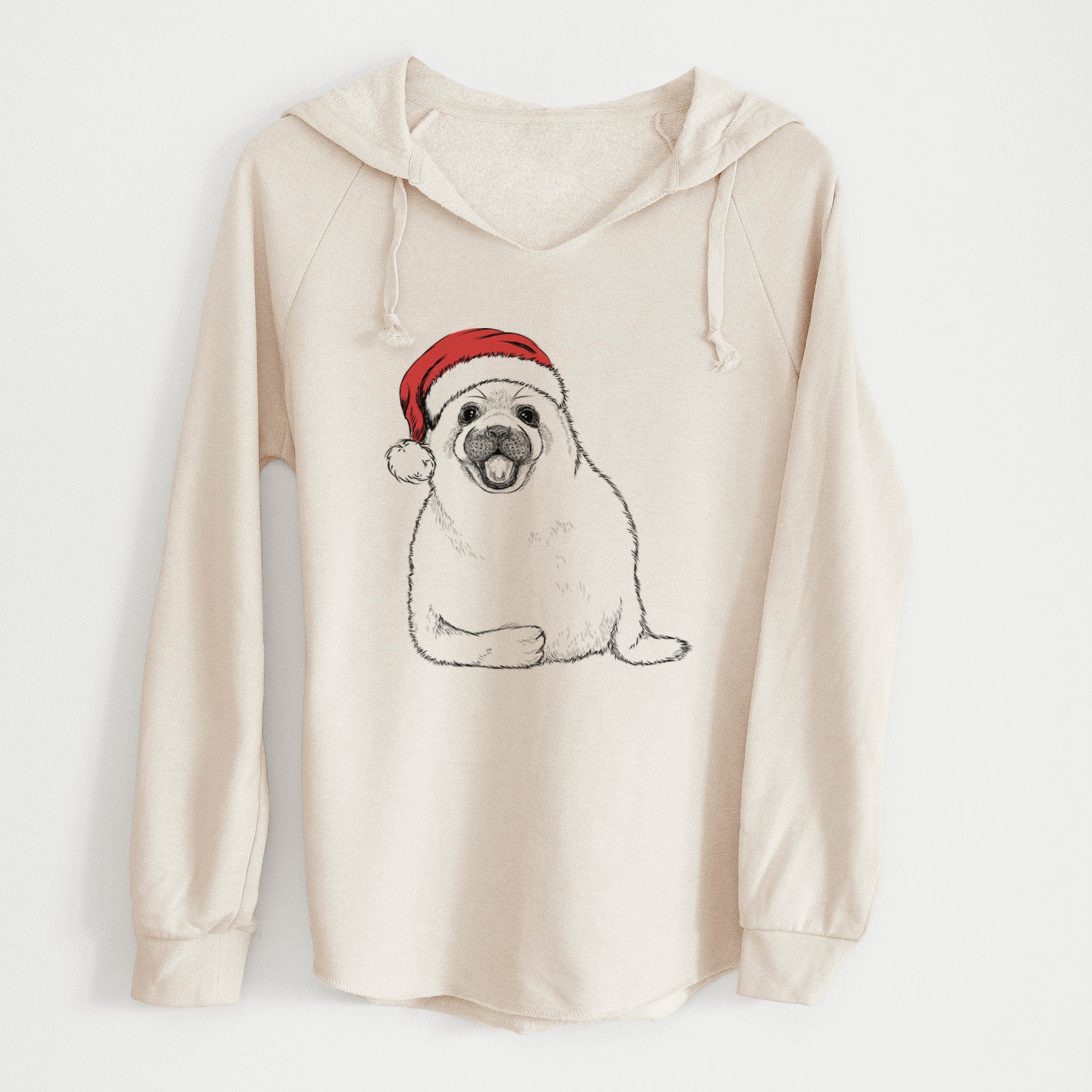 Santa Bub the Harp Seal - Cali Wave Hooded Sweatshirt