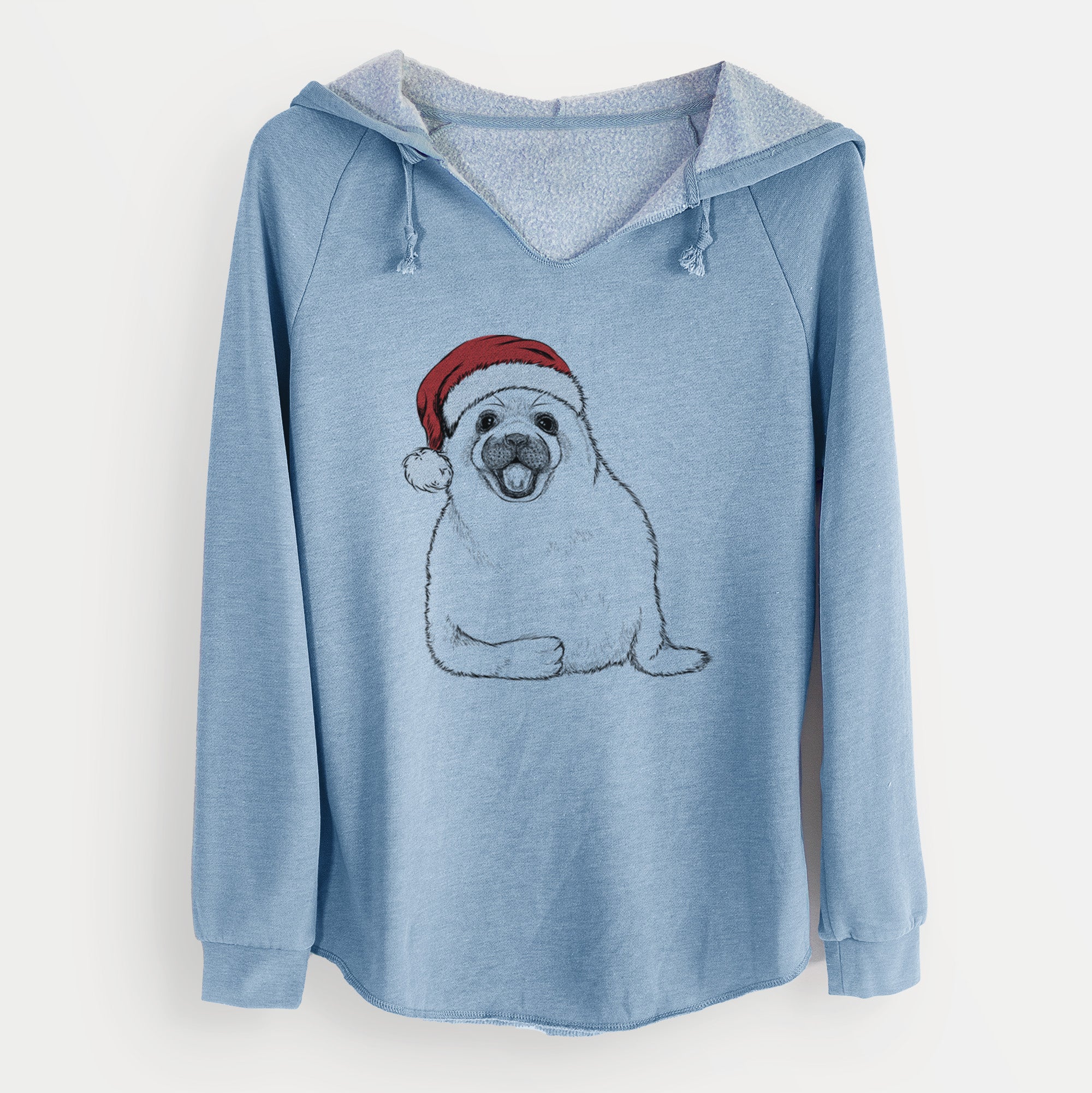 Santa Bub the Harp Seal - Cali Wave Hooded Sweatshirt