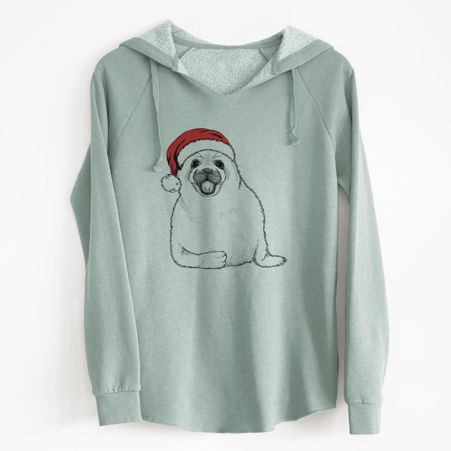 Santa Bub the Harp Seal - Cali Wave Hooded Sweatshirt