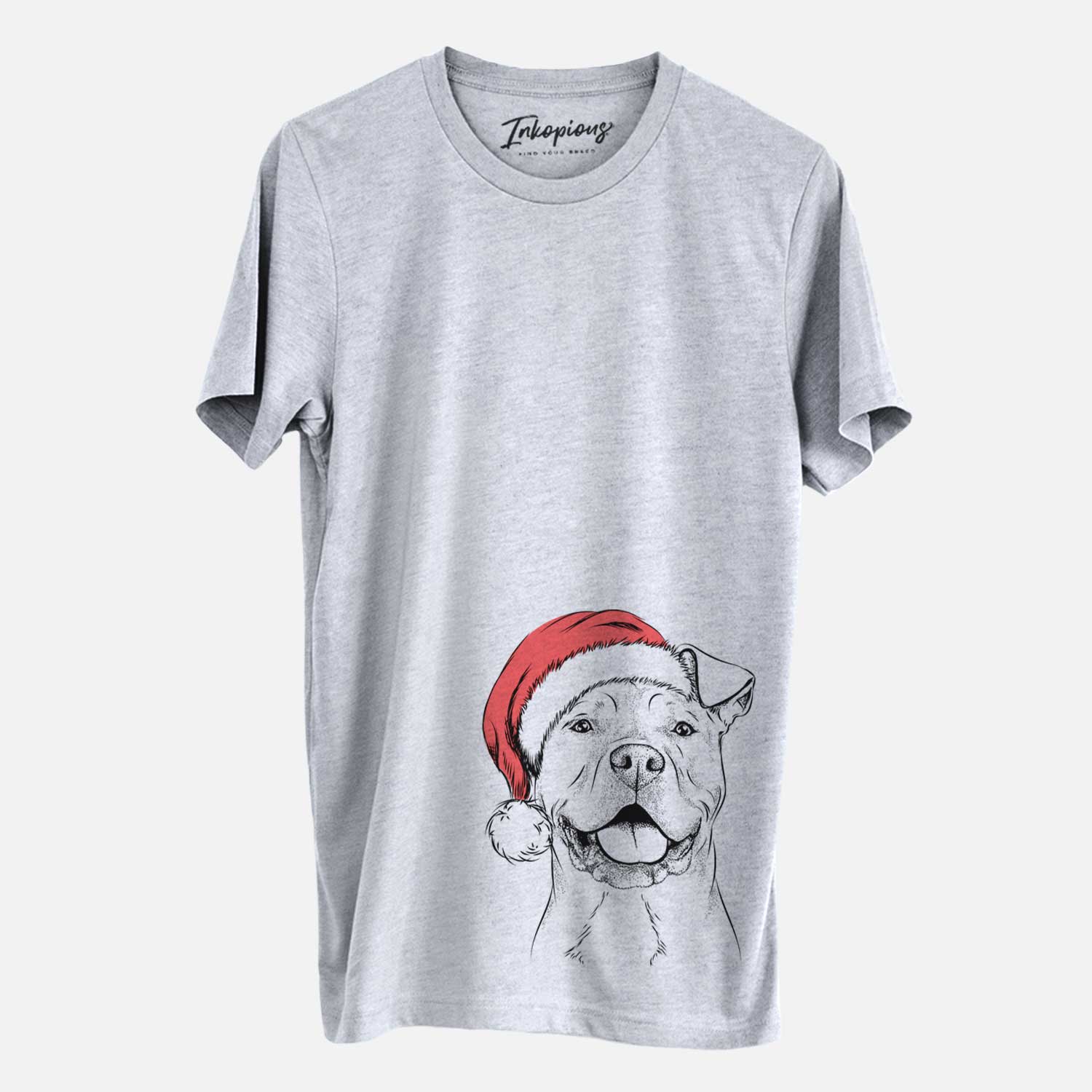 Santa Bubba Scraps the American Staffordshire Mix - Unisex Crewneck