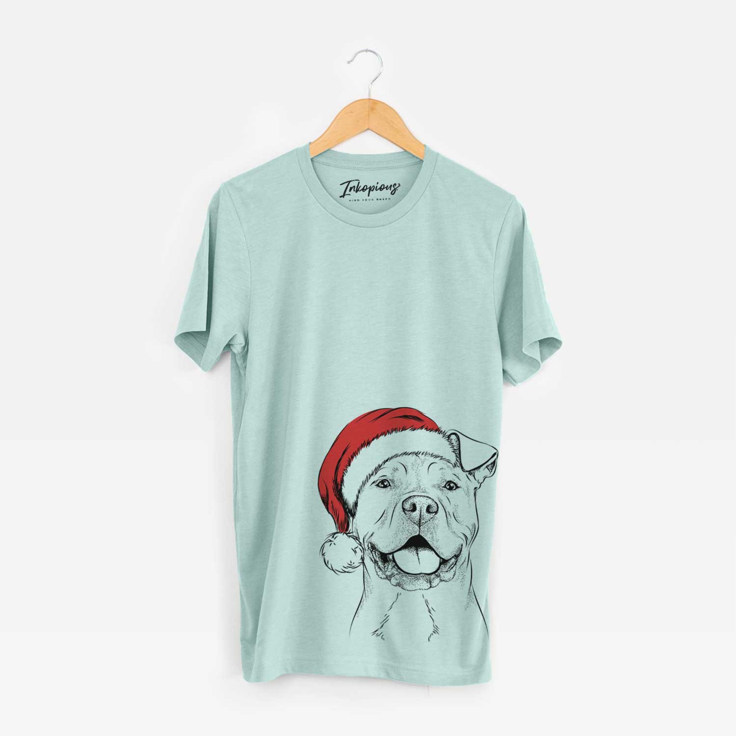 Santa Bubba Scraps the American Staffordshire Mix - Unisex Crewneck