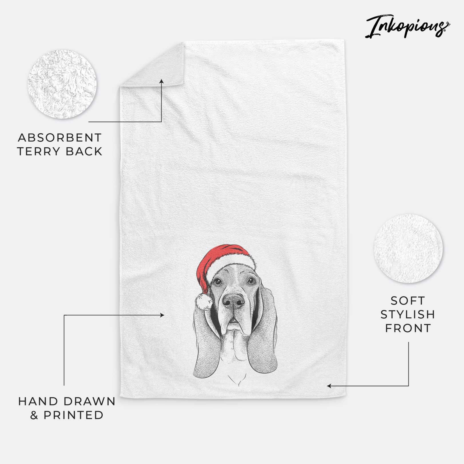 Buckley the Basset Hound Decorative Hand Towel