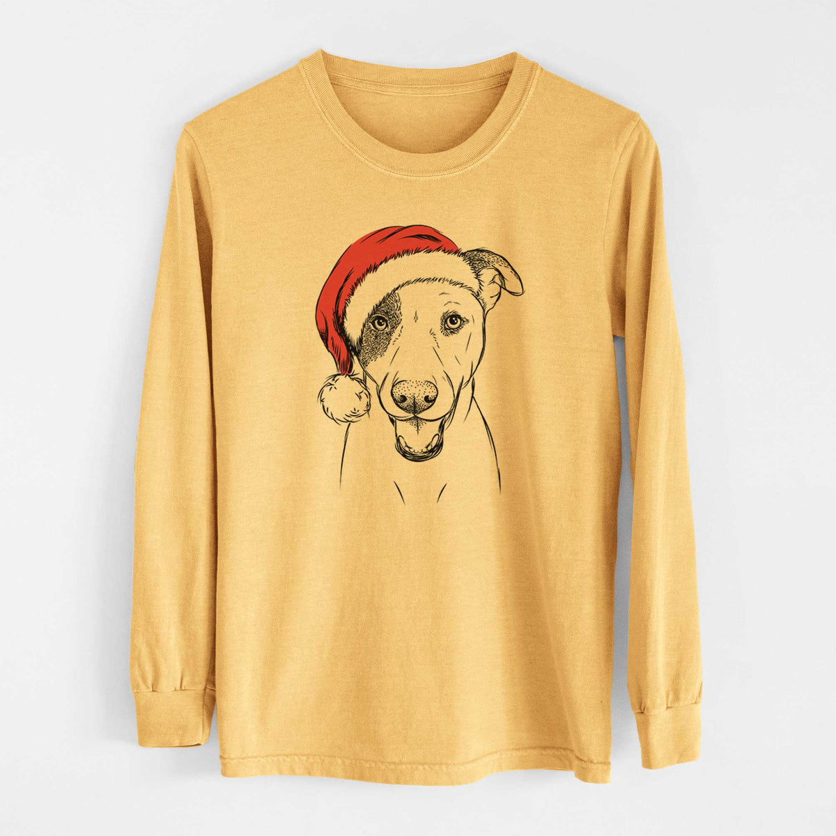 Santa Bucky the Mixed Breed - Heavyweight 100% Cotton Long Sleeve