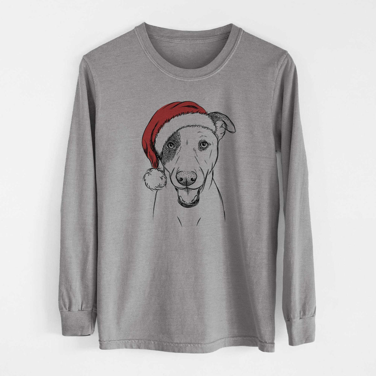 Santa Bucky the Mixed Breed - Heavyweight 100% Cotton Long Sleeve