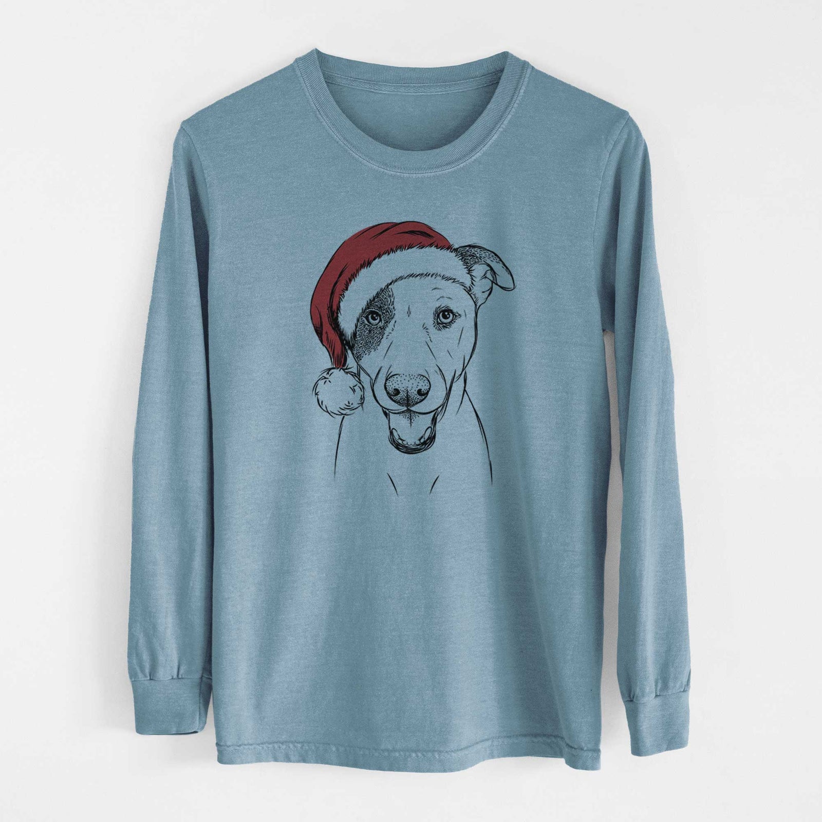 Santa Bucky the Mixed Breed - Heavyweight 100% Cotton Long Sleeve