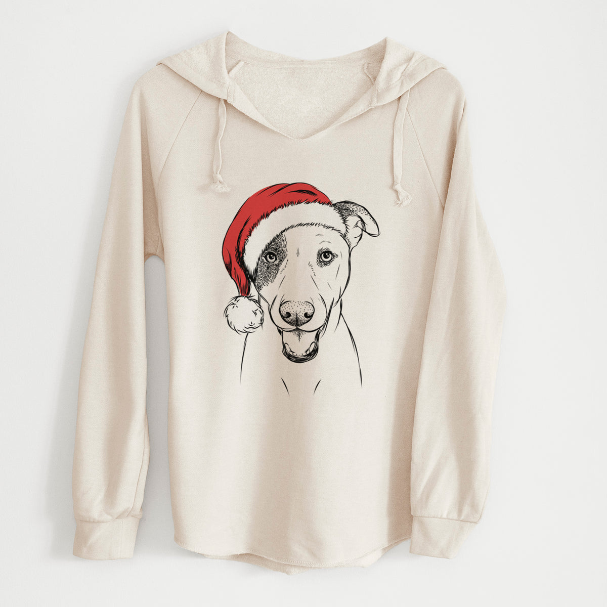 Santa Bucky the Mixed Breed - Cali Wave Hooded Sweatshirt