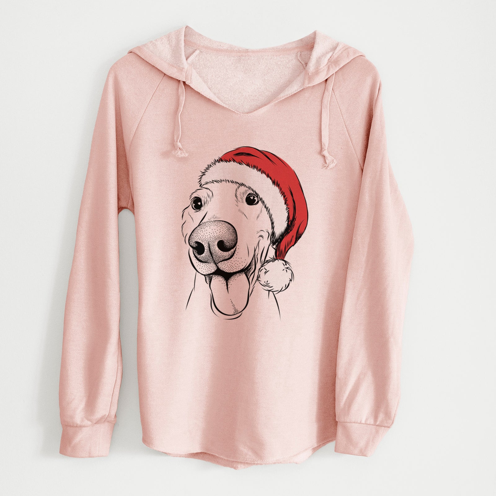 Santa Buddy the Buddy the Sato / American Village Dog - Cali Wave Hooded Sweatshirt