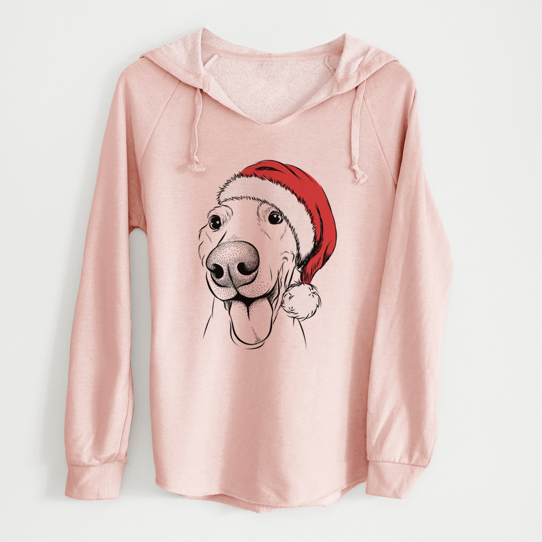 Santa Buddy the Buddy the Sato / American Village Dog - Cali Wave Hooded Sweatshirt