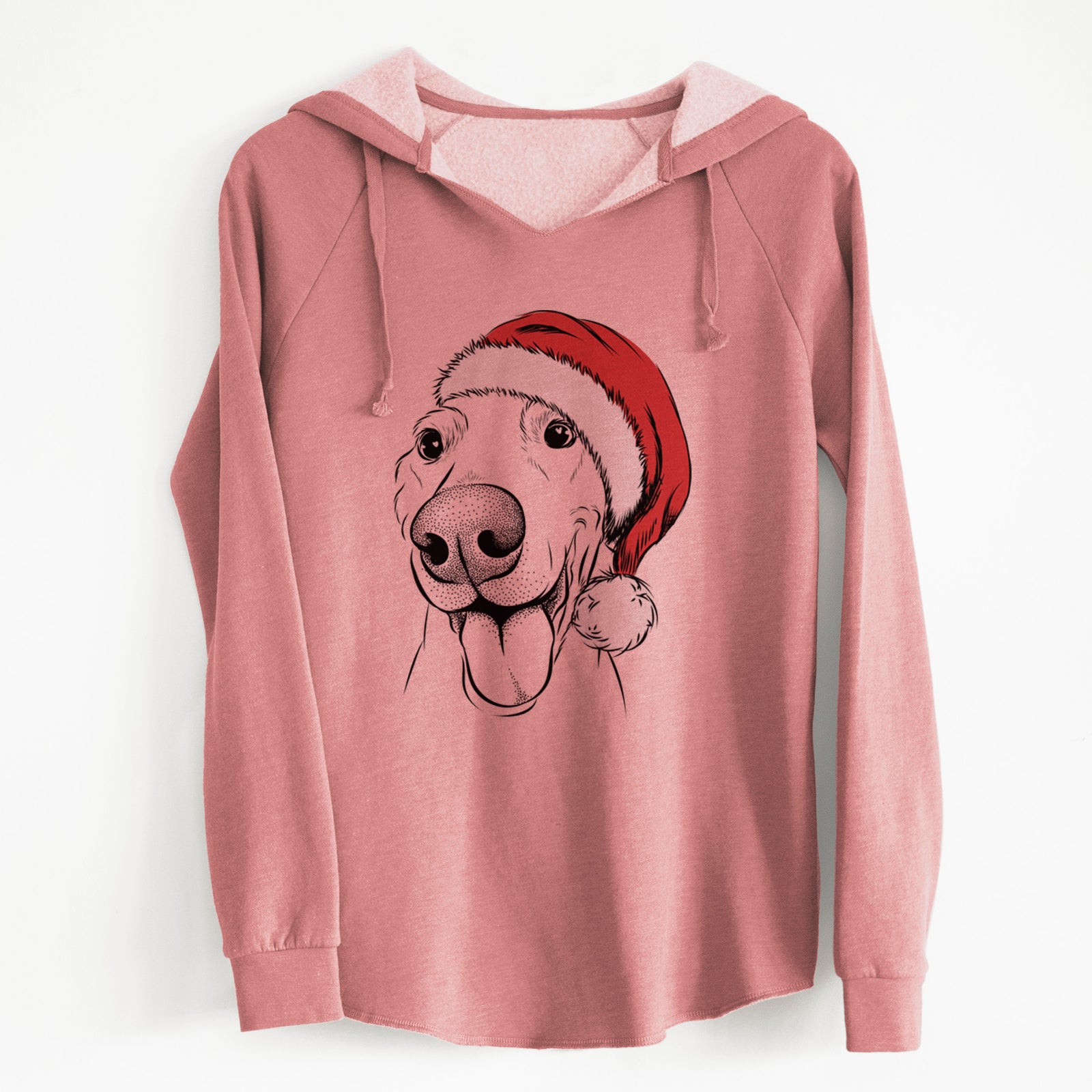 Santa Buddy the Buddy the Sato / American Village Dog - Cali Wave Hooded Sweatshirt