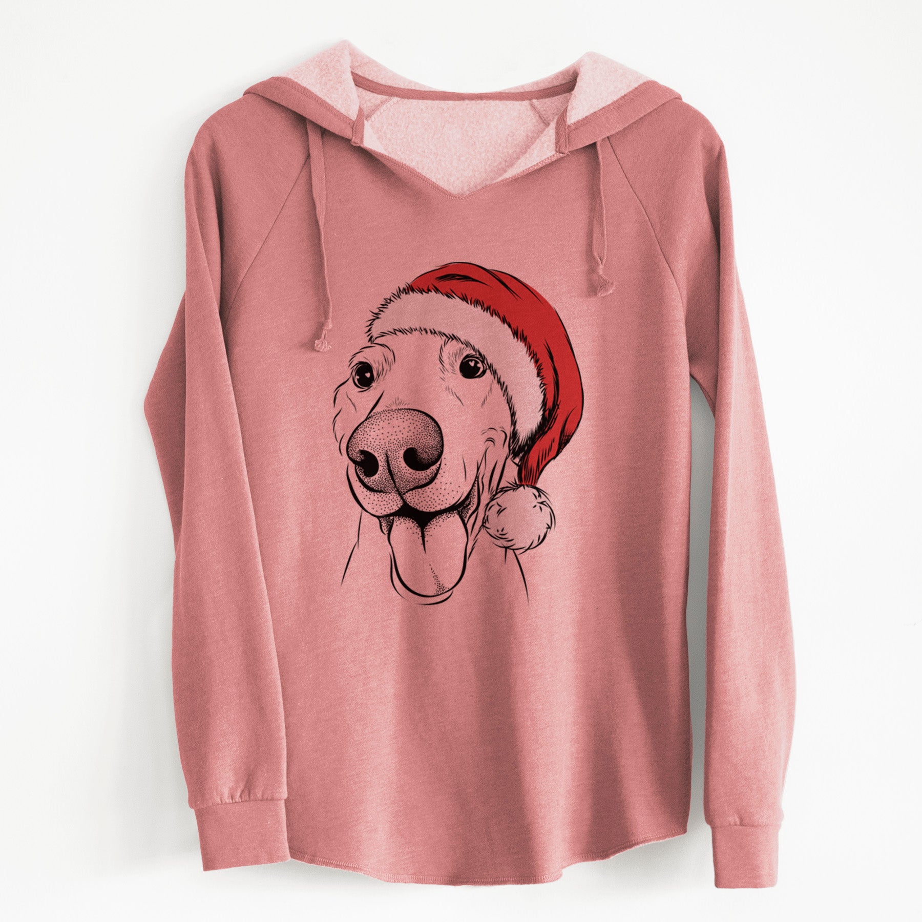 Santa Buddy the Buddy the Sato / American Village Dog - Cali Wave Hooded Sweatshirt