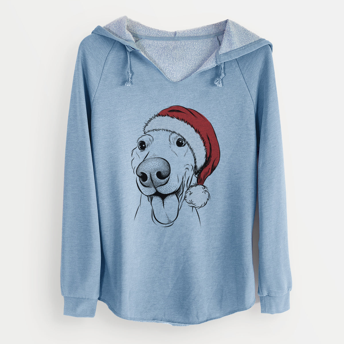 Santa Buddy the Buddy the Sato / American Village Dog - Cali Wave Hooded Sweatshirt