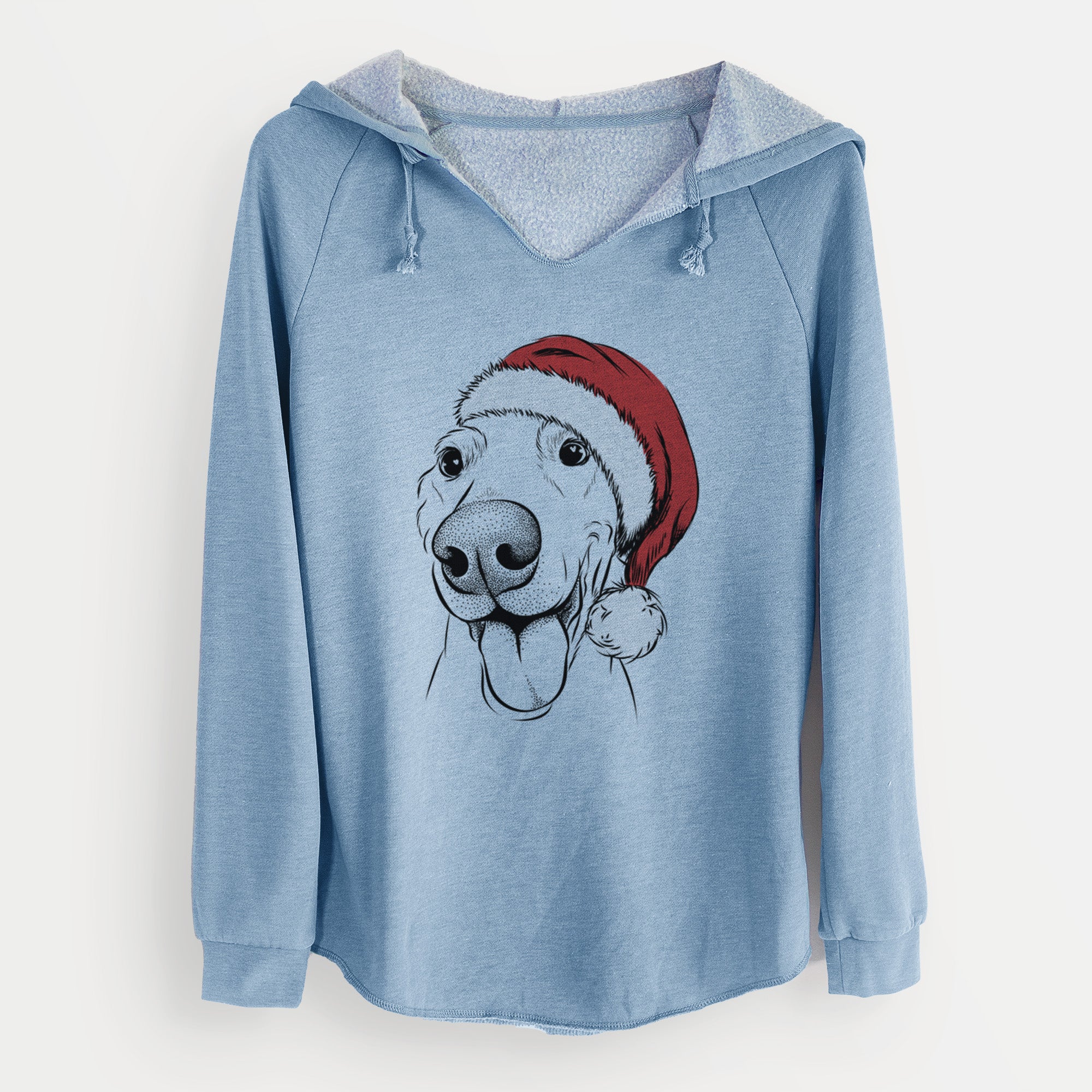 Santa Buddy the Buddy the Sato / American Village Dog - Cali Wave Hooded Sweatshirt