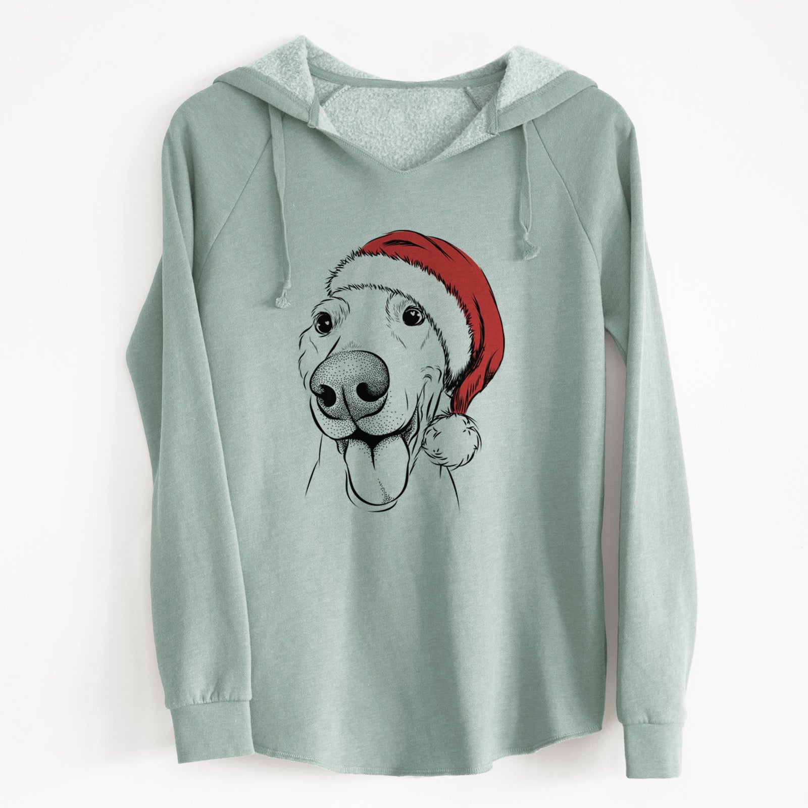Santa Buddy the Buddy the Sato / American Village Dog - Cali Wave Hooded Sweatshirt