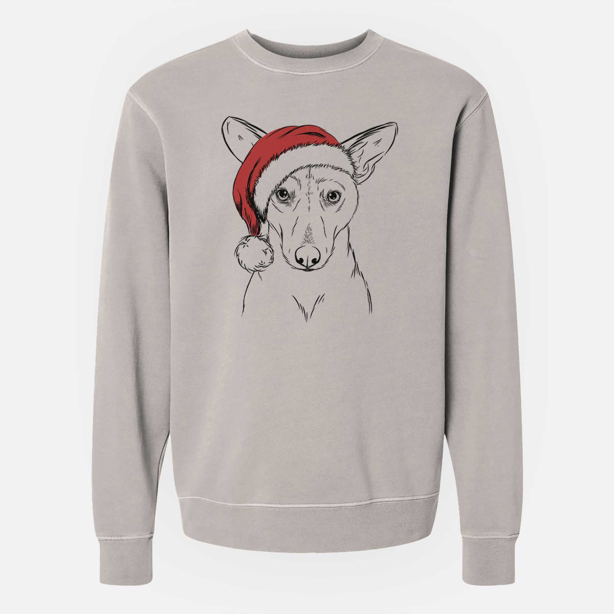 Santa Buff the Dorgi - Unisex Pigment Dyed Crew Sweatshirt